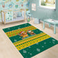 Togo Christmas Area Rug African Santa Lion Drummer Gingerbread - African Pride