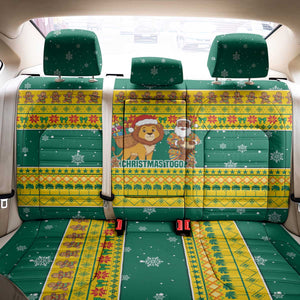 Togo Christmas Back Car Seat Cover African Santa Lion Drummer Gingerbread - African Pride