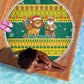 Togo Christmas Beach Blanket African Santa Lion Drummer Gingerbread - African Pride