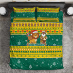 Togo Christmas Bedding Set African Santa Lion Drummer Gingerbread - African Pride