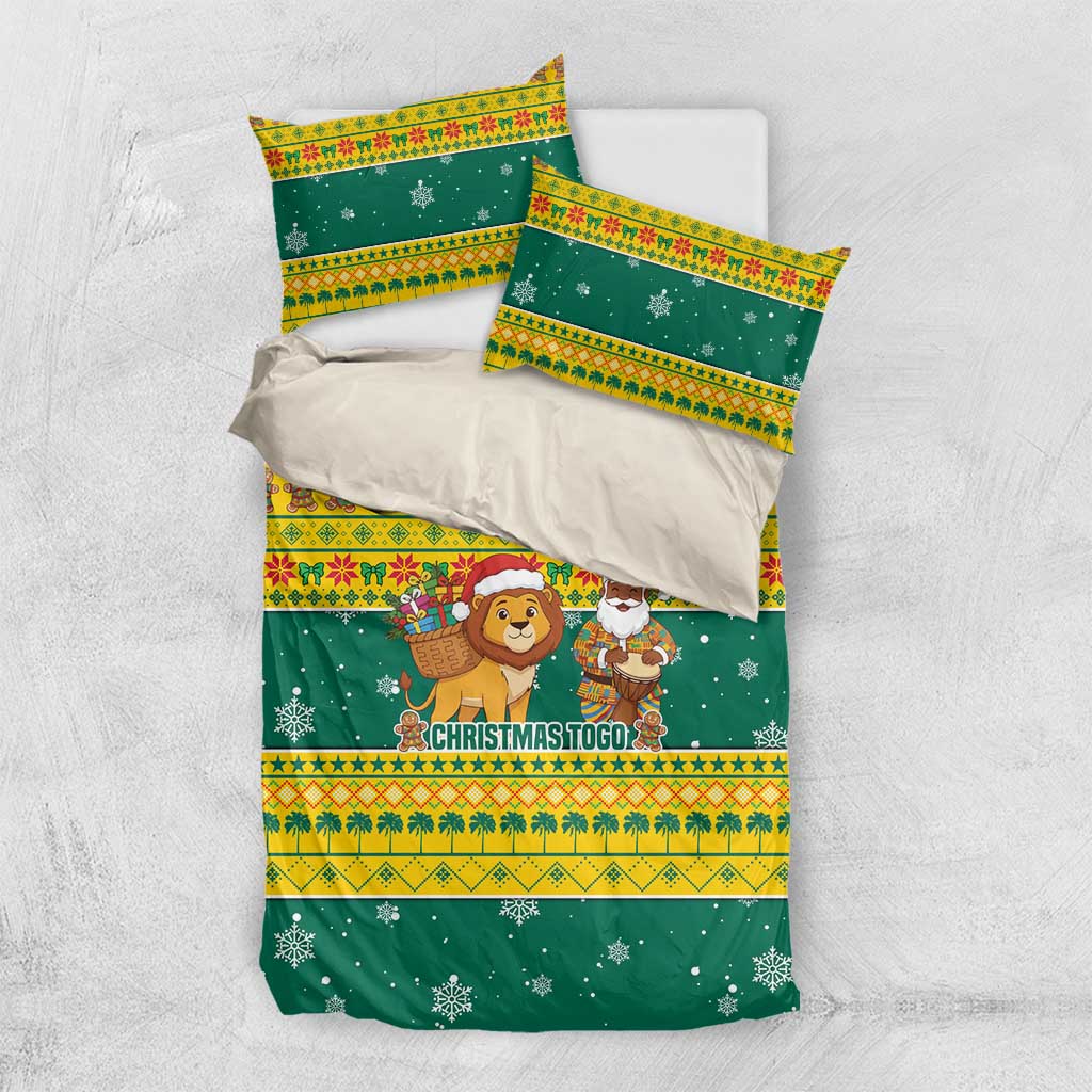 Togo Christmas Bedding Set African Santa Lion Drummer Gingerbread - African Pride