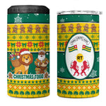 Togo Christmas 4 in 1 Can Cooler Tumbler African Santa Lion Drummer Gingerbread - African Pride