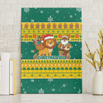 Togo Christmas Canvas Wall Art African Santa Lion Drummer Gingerbread - African Pride