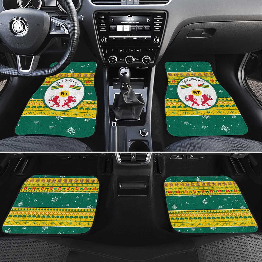 Togo Christmas Car Mats African Santa Lion Drummer Gingerbread - African Pride
