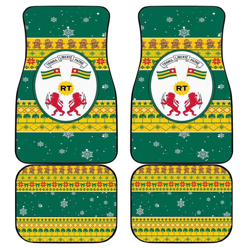 Togo Christmas Car Mats African Santa Lion Drummer Gingerbread - African Pride