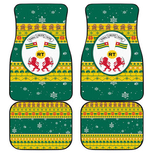 Togo Christmas Car Mats African Santa Lion Drummer Gingerbread - African Pride