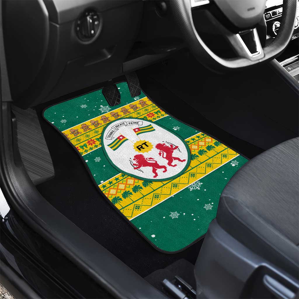 Togo Christmas Car Mats African Santa Lion Drummer Gingerbread - African Pride