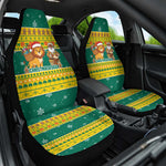 Togo Christmas Car Seat Cover African Santa Lion Drummer Gingerbread - African Pride