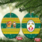 Togo Christmas Ceramic Ornament African Santa Lion Drummer Gingerbread - African Pride