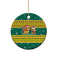 Togo Christmas Ceramic Ornament African Santa Lion Drummer Gingerbread - African Pride