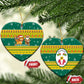 Togo Christmas Ceramic Ornament African Santa Lion Drummer Gingerbread - African Pride