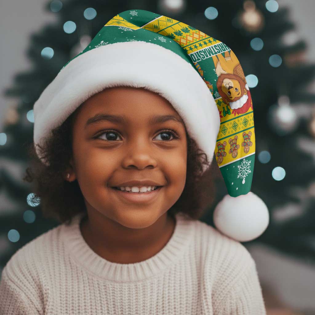 Togo Christmas Santa Hat African Santa Lion Drummer Gingerbread - African Pride