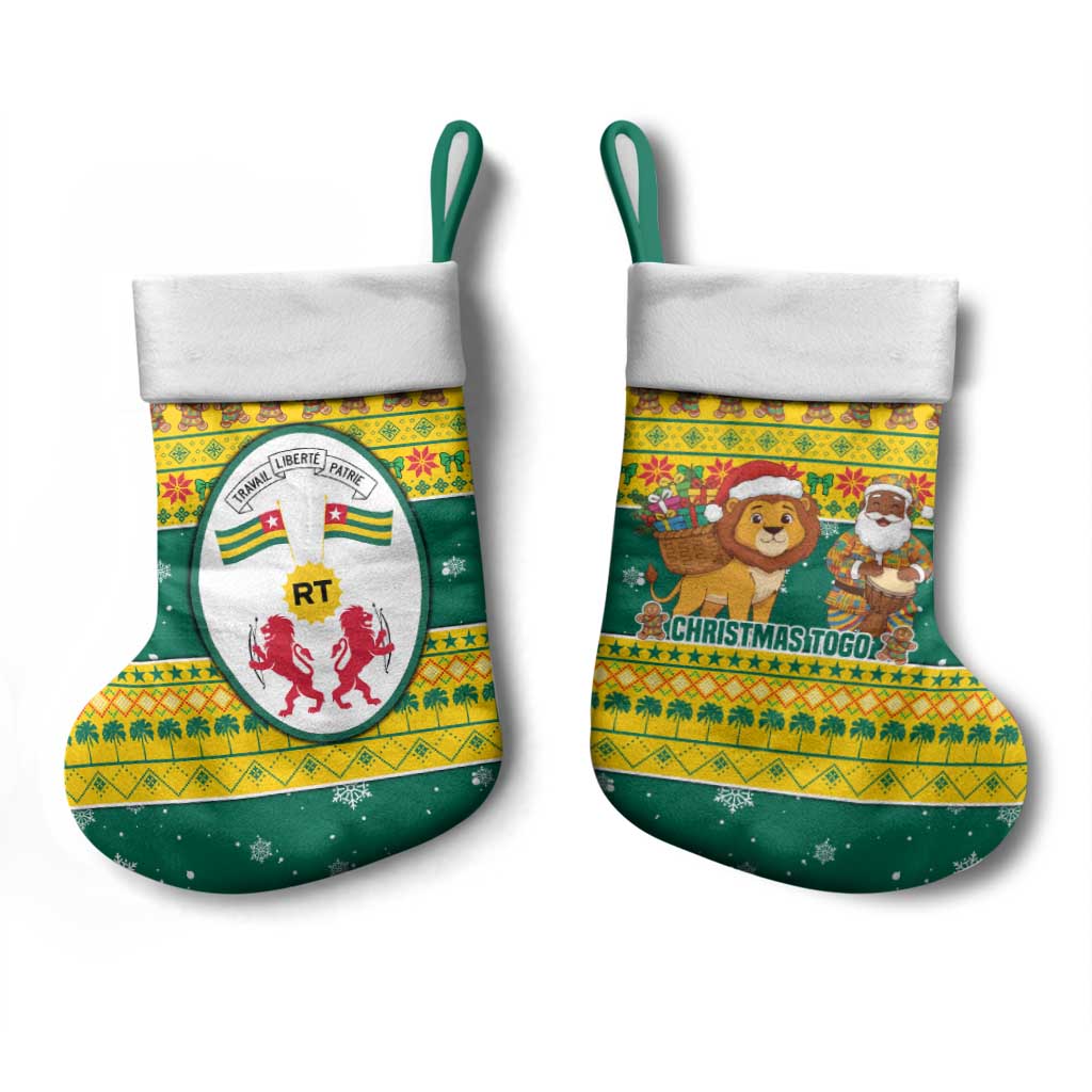 Togo Christmas Stocking African Santa Lion Drummer Gingerbread - African Pride