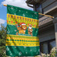 Togo Christmas Garden Flag African Santa Lion Drummer Gingerbread - African Pride