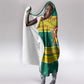 Togo Christmas Hooded Blanket African Santa Lion Drummer Gingerbread - African Pride