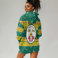 Togo Christmas Hoodie Dress African Santa Lion Drummer Gingerbread - African Pride