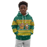 Togo Christmas Kid Hoodie African Santa Lion Drummer Gingerbread - African Pride