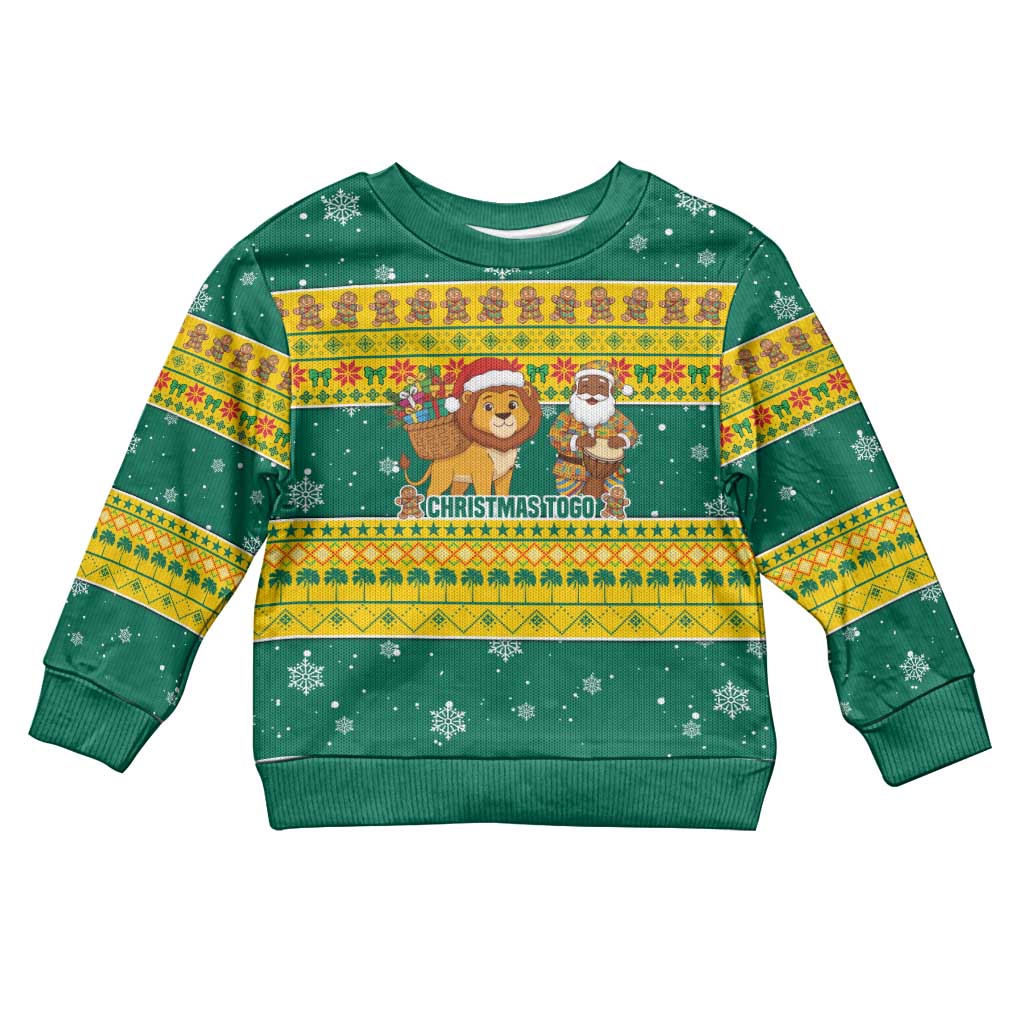 Togo Christmas Kid Ugly Christmas Sweater African Santa Lion Drummer Gingerbread - African Pride