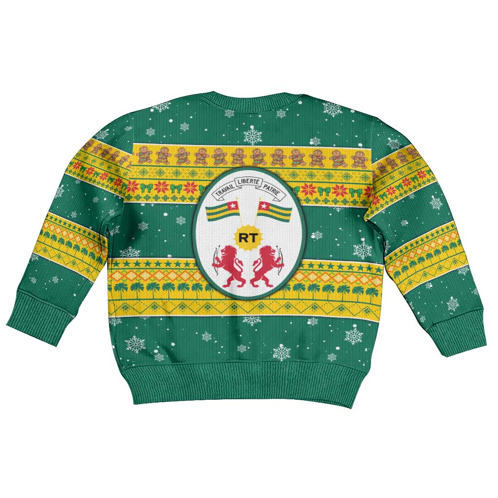 Togo Christmas Kid Ugly Christmas Sweater African Santa Lion Drummer Gingerbread - African Pride