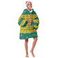 Togo Christmas Kid Wearable Blanket Hoodie African Santa Lion Drummer Gingerbread - African Pride