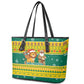 Togo Christmas Leather Tote Bag African Santa Lion Drummer Gingerbread - African Pride