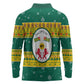 Togo Christmas Long Sleeve Polo Shirt African Santa Lion Drummer Gingerbread - African Pride
