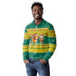 Togo Christmas Long Sleeve Polo Shirt African Santa Lion Drummer Gingerbread - African Pride