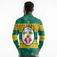 Togo Christmas Long Sleeve Polo Shirt African Santa Lion Drummer Gingerbread - African Pride