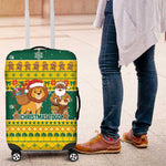 Togo Christmas Luggage Cover African Santa Lion Drummer Gingerbread - African Pride
