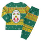 Togo Christmas Pajama Set African Santa Lion Drummer Gingerbread - African Pride