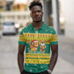 Togo Christmas Polo Shirt African Santa Lion Drummer Gingerbread - African Pride