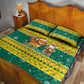 Togo Christmas Quilt Bed Set African Santa Lion Drummer Gingerbread - African Pride