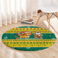 Togo Christmas Round Carpet African Santa Lion Drummer Gingerbread - African Pride