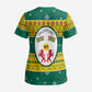 Togo Christmas Scrub Top African Santa Lion Drummer Gingerbread - African Pride
