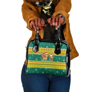 Togo Christmas Shoulder Handbag African Santa Lion Drummer Gingerbread - African Pride
