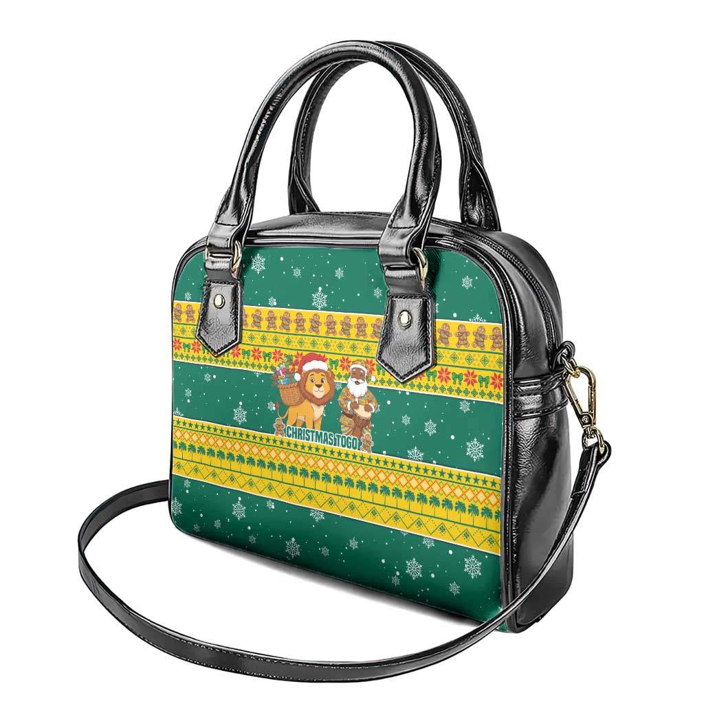 Togo Christmas Shoulder Handbag African Santa Lion Drummer Gingerbread - African Pride