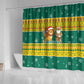 Togo Christmas Shower Curtain African Santa Lion Drummer Gingerbread - African Pride