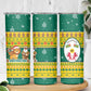 Togo Christmas Skinny Tumbler African Santa Lion Drummer Gingerbread - African Pride