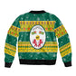 Togo Christmas Sleeve Zip Bomber Jacket African Santa Lion Drummer Gingerbread - African Pride