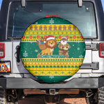 Togo Christmas Spare Tire Cover African Santa Lion Drummer Gingerbread - African Pride