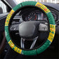 Togo Christmas Steering Wheel Cover African Santa Lion Drummer Gingerbread - African Pride