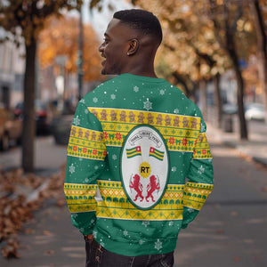 Togo Christmas Sweatshirt African Santa Lion Drummer Gingerbread - African Pride