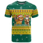 Togo Christmas T shirt African Santa Lion Drummer Gingerbread - African Pride