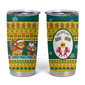 Togo Christmas Tumbler Cup African Santa Lion Drummer Gingerbread - African Pride