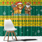 Togo Christmas Window Curtain African Santa Lion Drummer Gingerbread - African Pride
