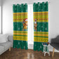 Togo Christmas Window Curtain African Santa Lion Drummer Gingerbread - African Pride