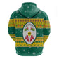 Togo Christmas Zip Hoodie African Santa Lion Drummer Gingerbread - African Pride