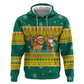 Togo Christmas Zip Hoodie African Santa Lion Drummer Gingerbread - African Pride