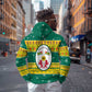 Togo Christmas Zip Hoodie African Santa Lion Drummer Gingerbread - African Pride