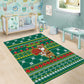 Togo Christmas Area Rug African Santa Poinsettia Flower Tree Gifts - African Pride